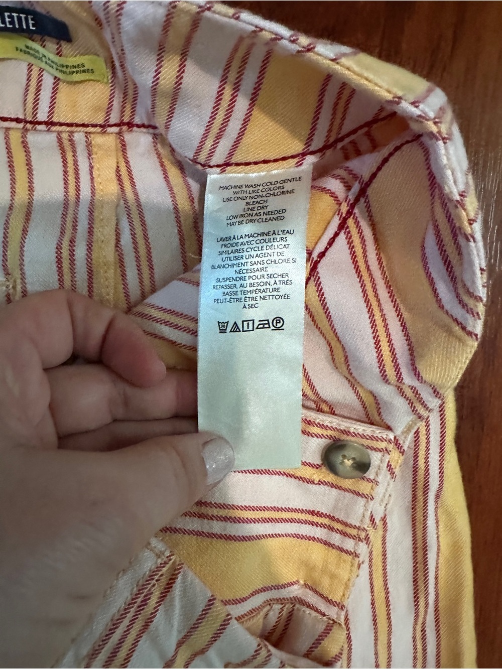 Anthropologie Maeve The Colette Striped Pants in Yellow and Pink size 29 - Picture 6 of 11